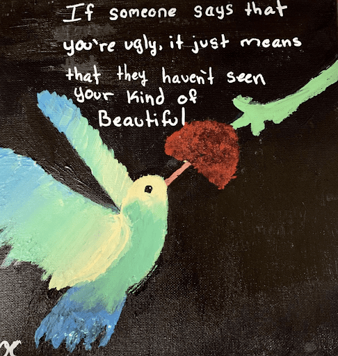 bird with quote