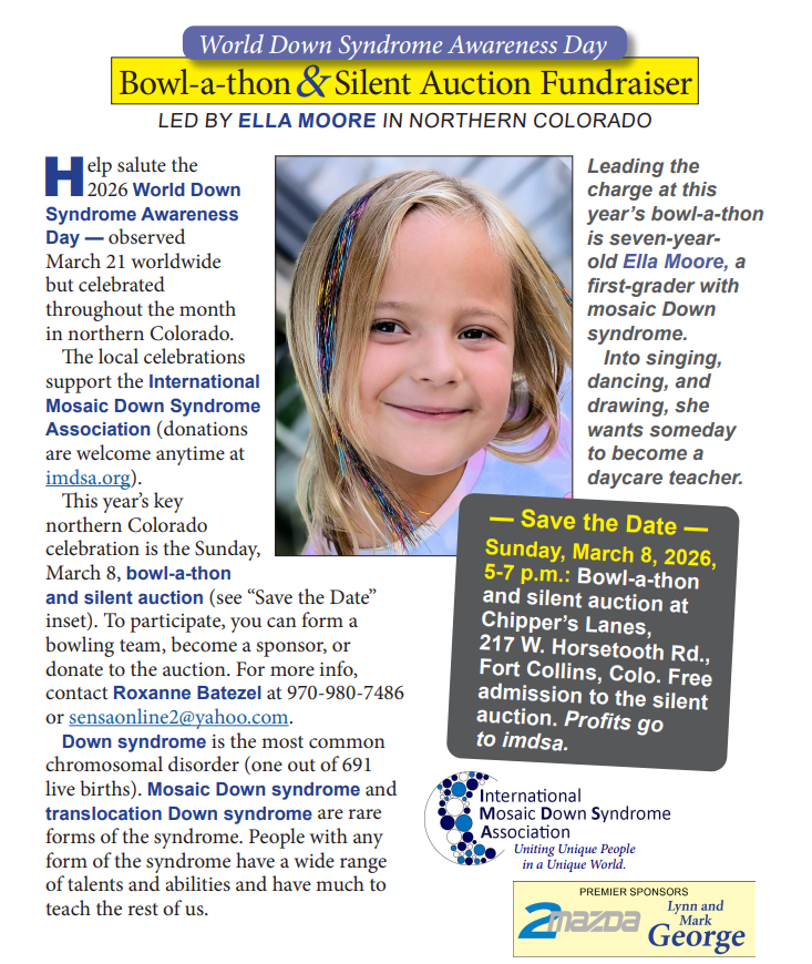 Bowl-A-thon poster 2026 World down syndrome day bowl-a-thon